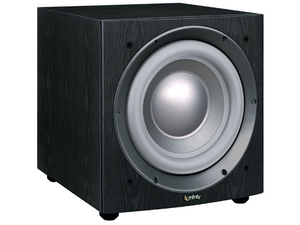 CSW 10 - Black - Compact 10 inch, 650-Watt Powered Subwoofer With Infinity's Proprietary Room Adaptive Bass Optimization System™ (R.A.B.O.S.™) - Hero